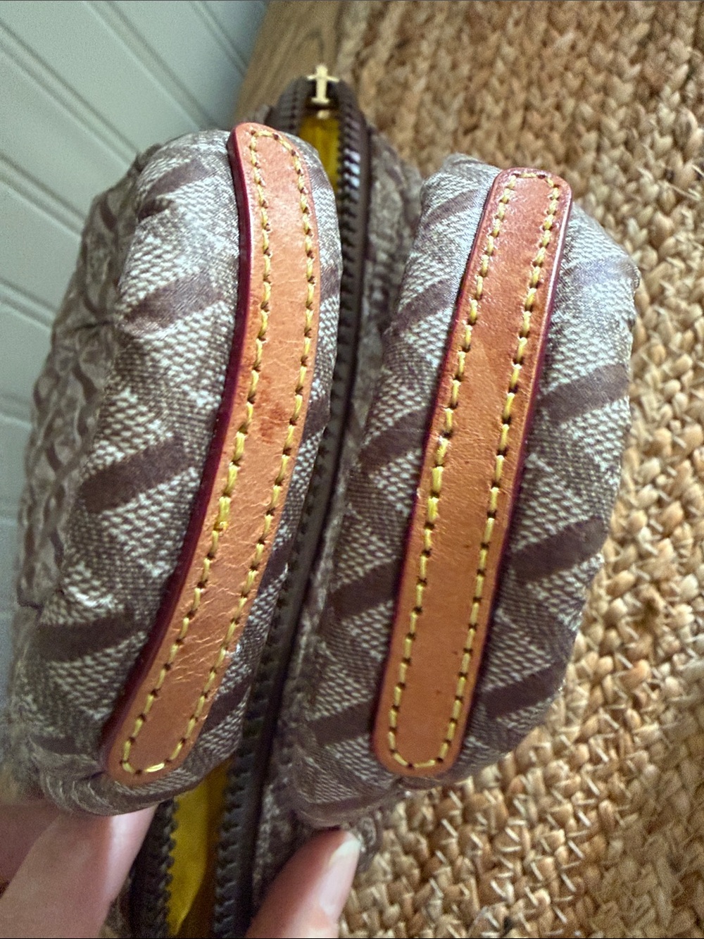 MZ Wallace Logo Brown luggage look Print Quilted Micro Sutton - Picture 6 of 9